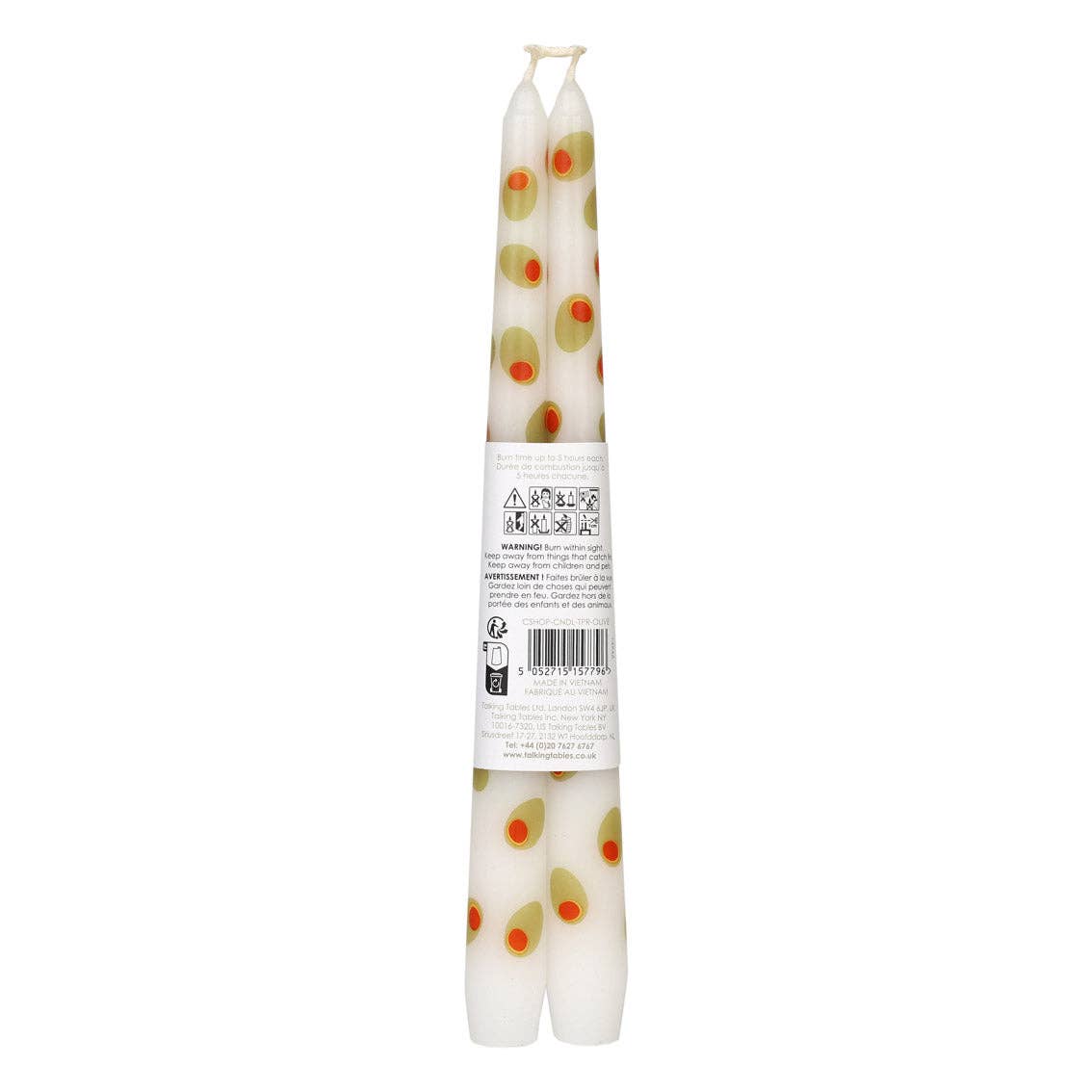 Olive Taper Dinner Candles | 2 Pack | Summer Decor | - PMA Store at the Portland Museum of Art, Maine