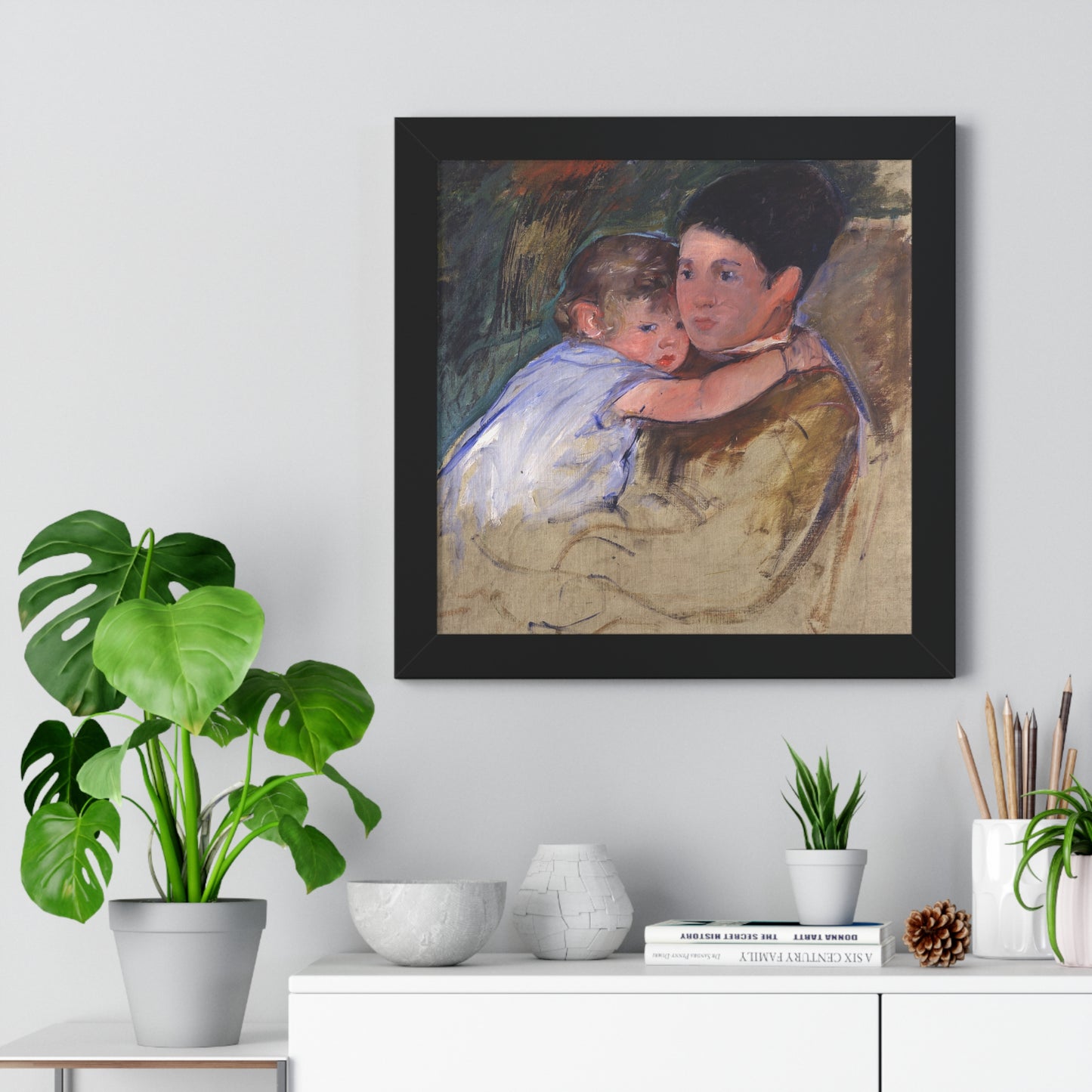 Anne and her Nurse, circa 1897, by Mary Cassatt Framed Poster - PMA Store at the Portland Museum of Art, Maine
