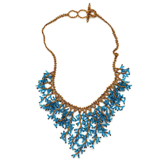 Dunitz & Company - Glass Seed Bead Coral Necklace - Fair Trade Verified: Assorted Spring Colors
