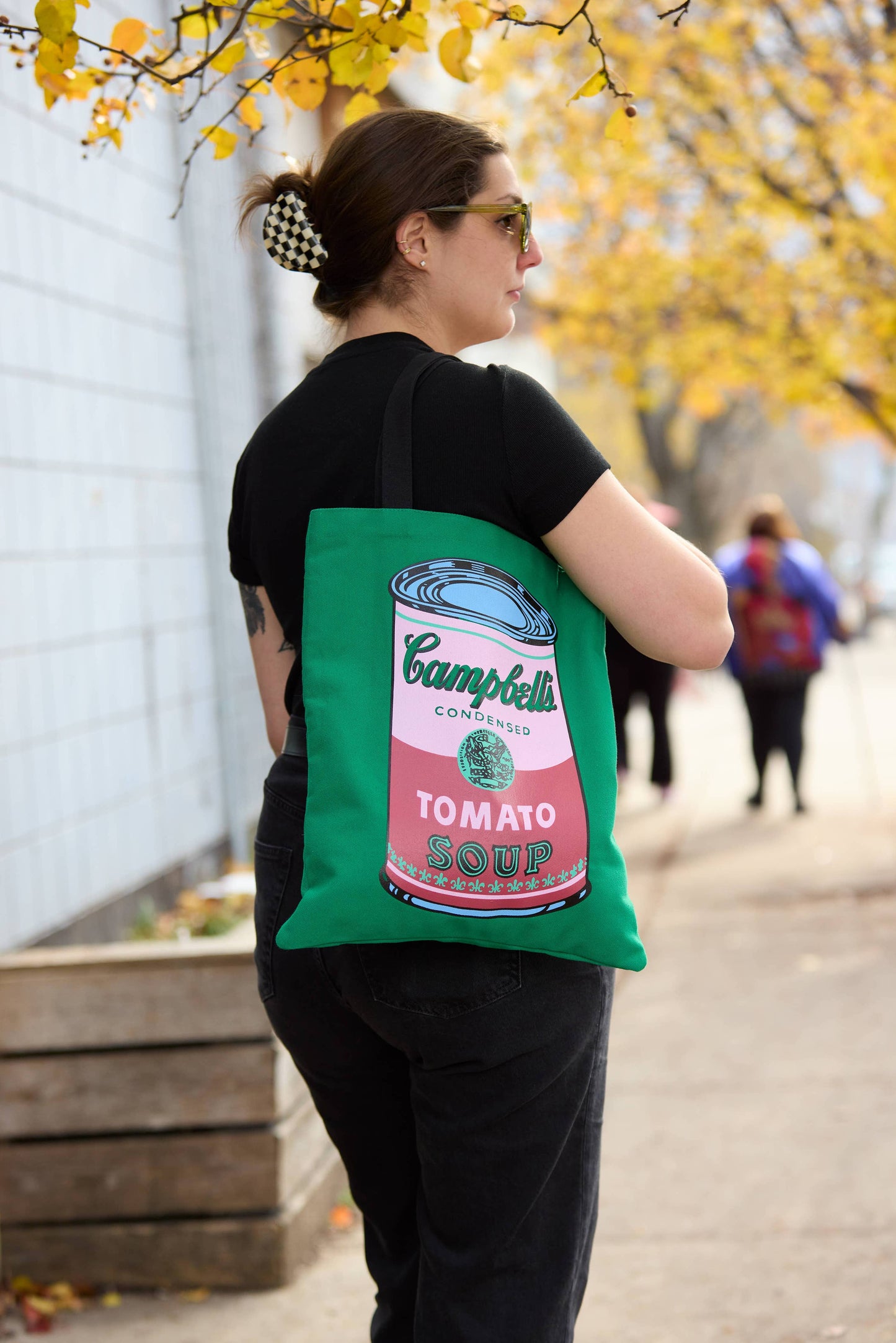 Chronicle Books - Warhol Soup Can Canvas Tote Bag - Green - PMA Store at the Portland Museum of Art, Maine
