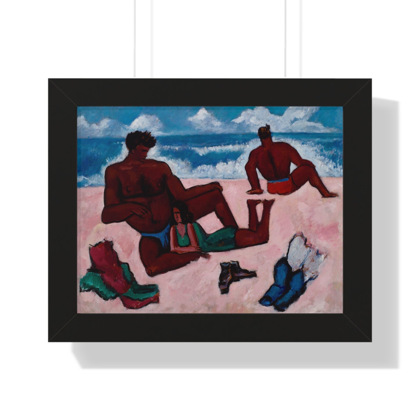 On the Beach by Marsden Hartley Framed Poster - Relaxing Seaside Art for Home Decor - PMA Store at the Portland Museum of Art, Maine