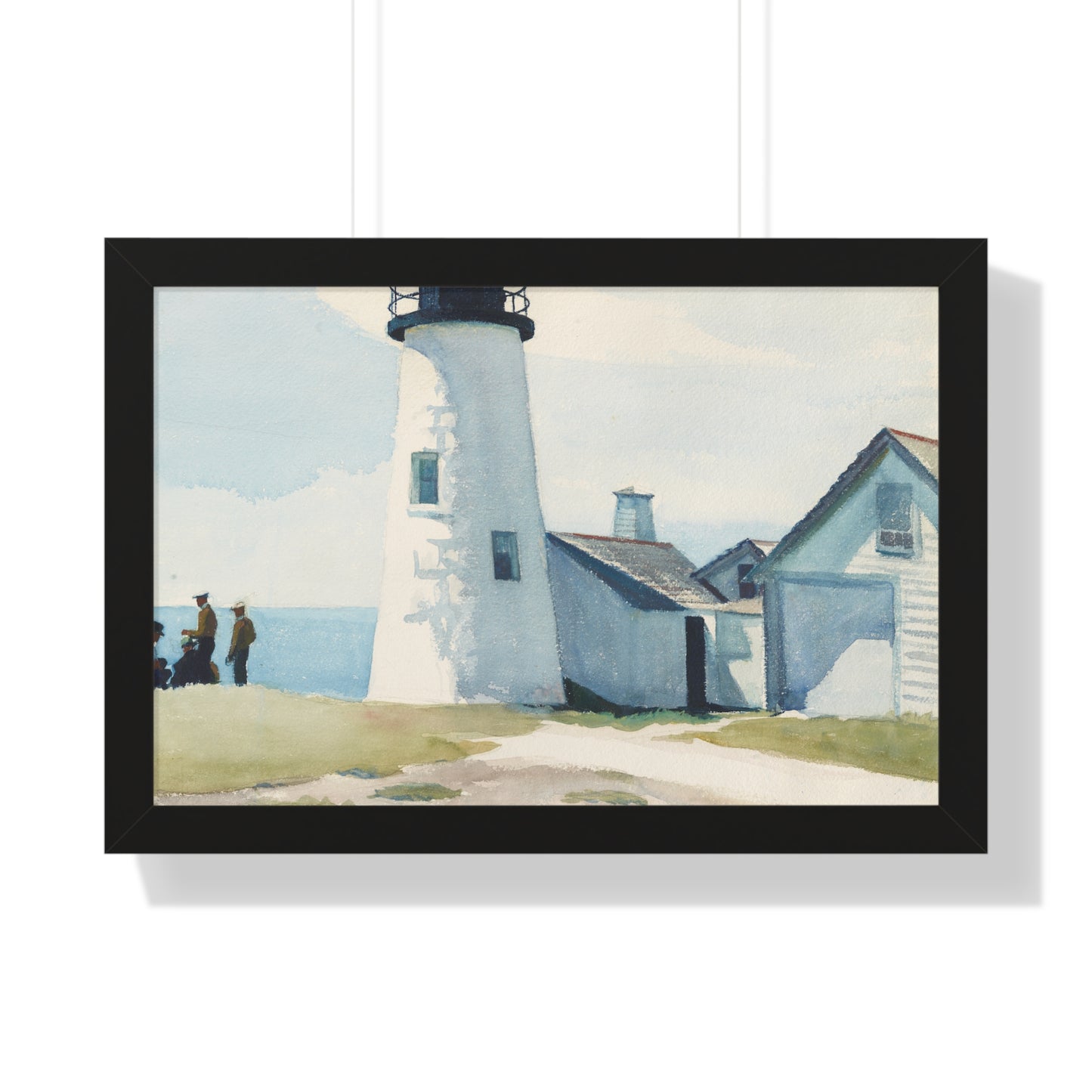 Pemaquid Light, 1929 by Edward Hopper Coastal Lighthouse Framed Poster | Nautical Wall Art Decoration - PMA Store at the Portland Museum of Art, Maine
