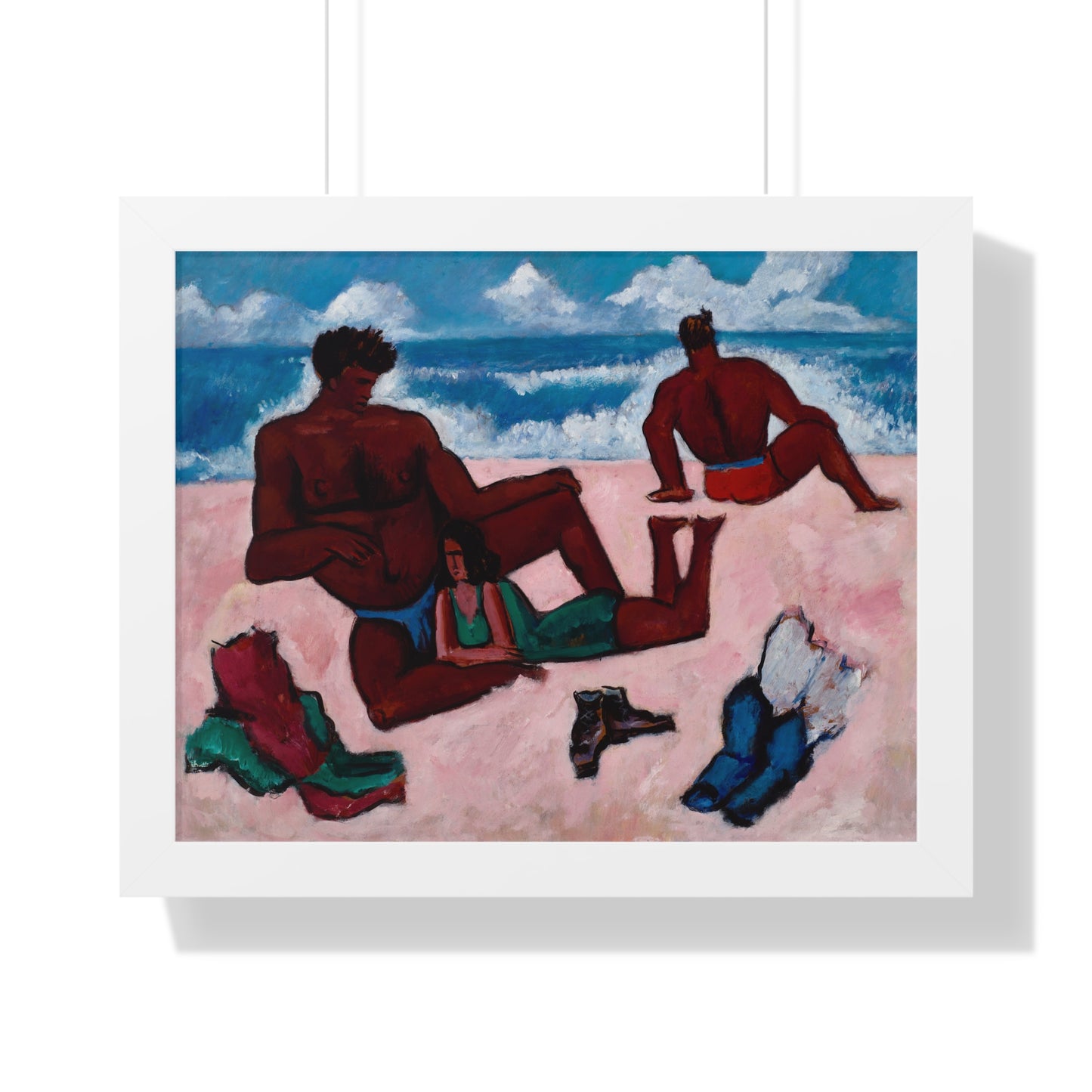 On the Beach by Marsden Hartley Framed Poster - Relaxing Seaside Art for Home Decor - PMA Store at the Portland Museum of Art, Maine