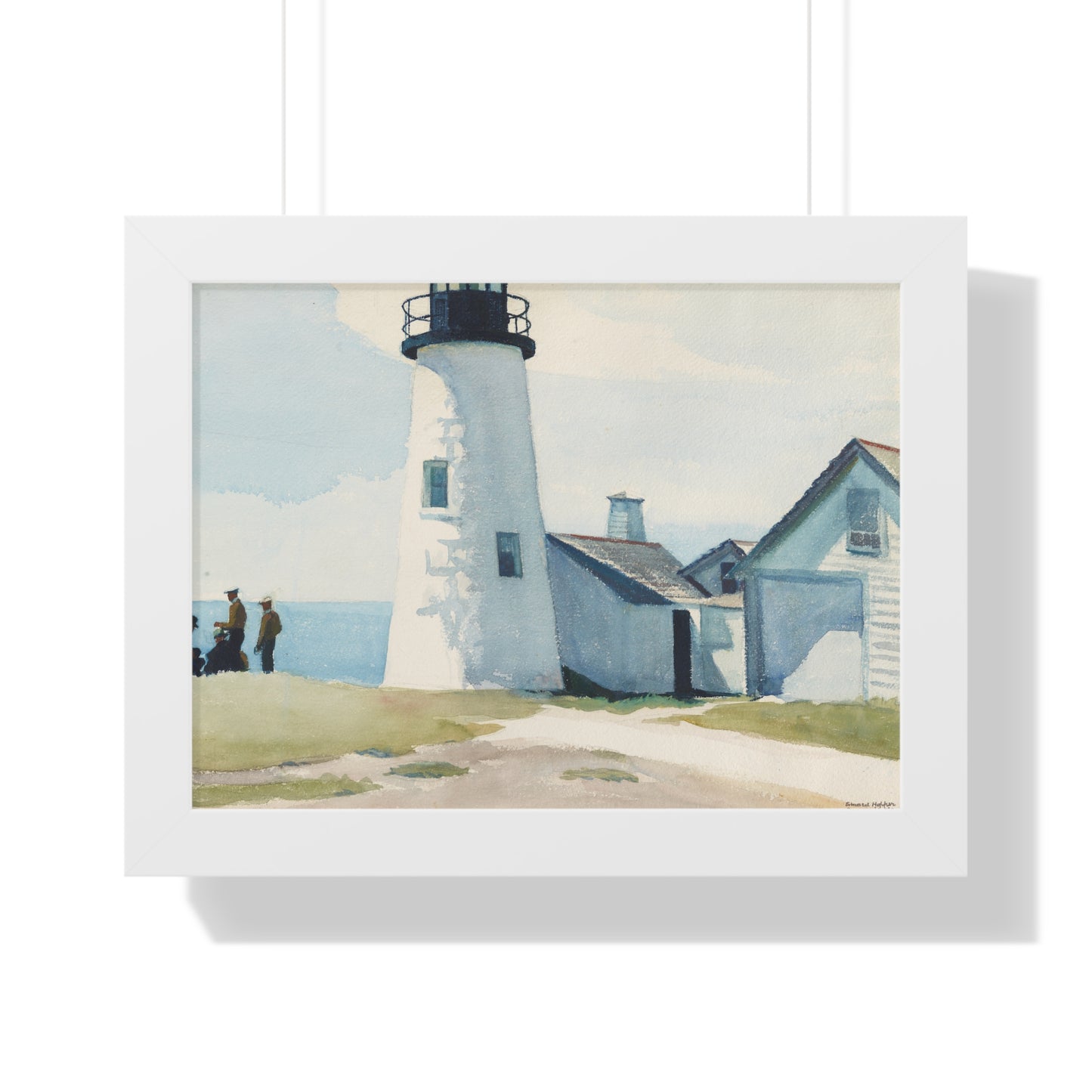 Pemaquid Light, 1929 by Edward Hopper Coastal Lighthouse Framed Poster | Nautical Wall Art Decoration - PMA Store at the Portland Museum of Art, Maine