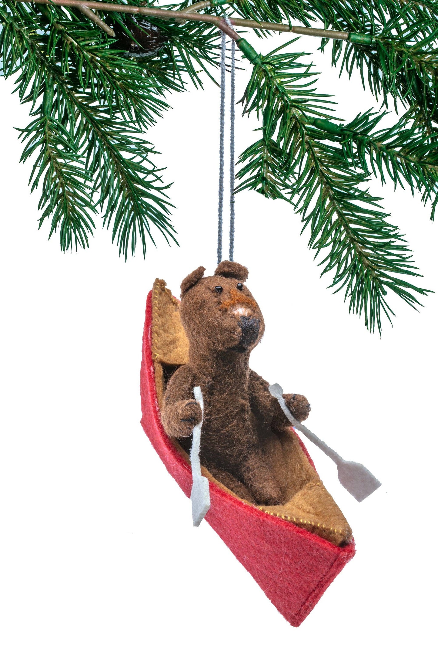 Silk Road Bazaar - Bear & Canoe Ornament - PMA Store at the Portland Museum of Art, Maine