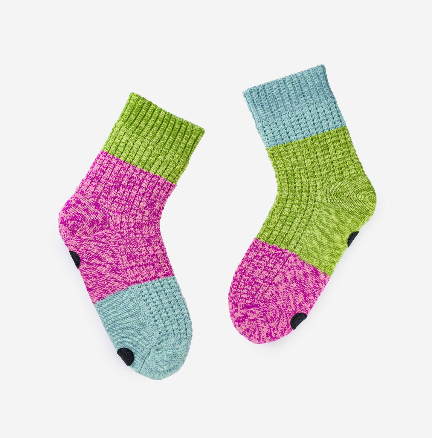 Trio Waffle House Socks: Pink Lime / L/XL - W 9.5-12.5<br>M 8-11 - PMA Store at the Portland Museum of Art, Maine