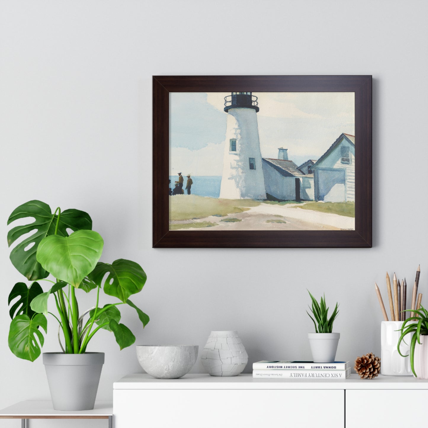 Pemaquid Light, 1929 by Edward Hopper Coastal Lighthouse Framed Poster | Nautical Wall Art Decoration - PMA Store at the Portland Museum of Art, Maine