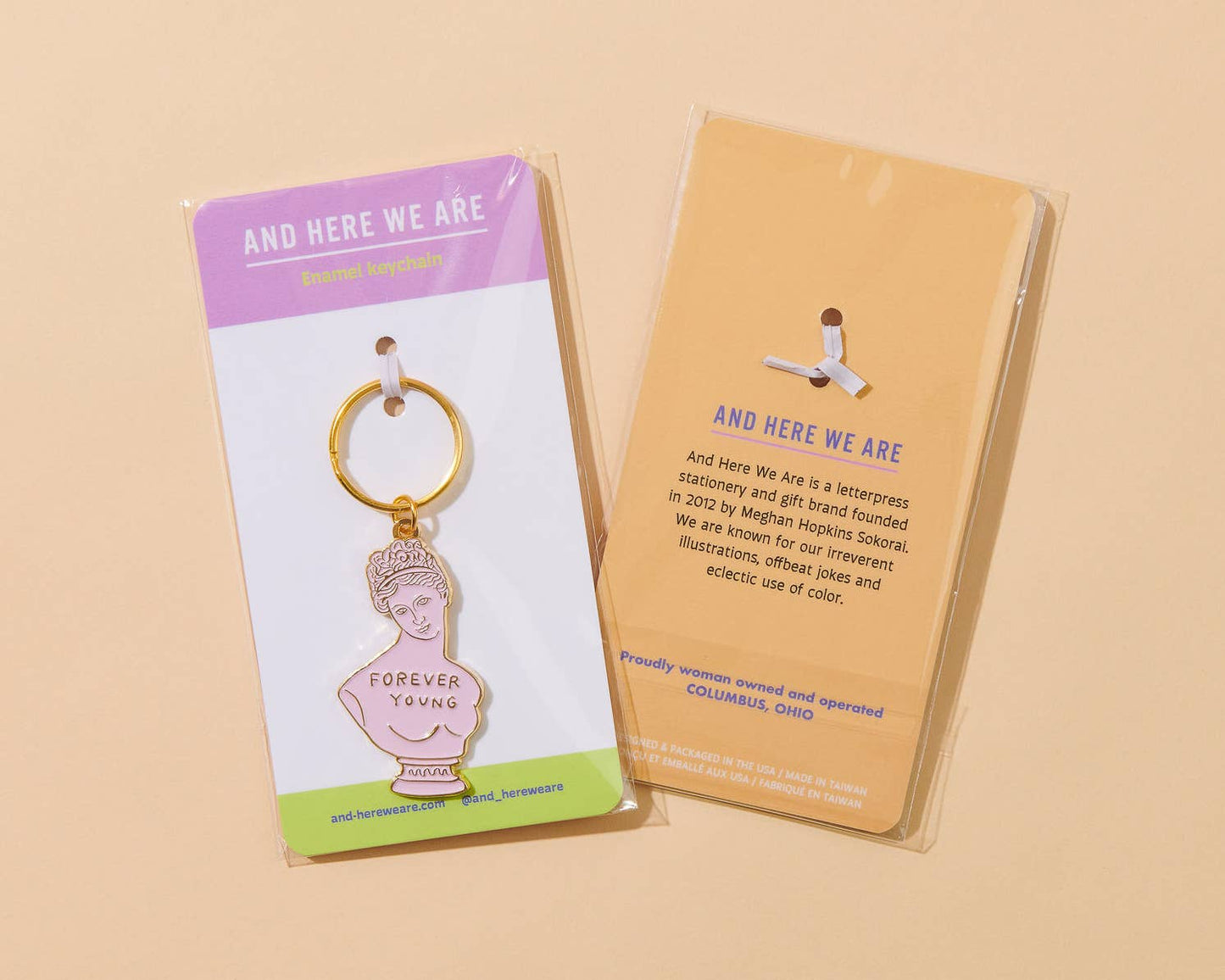 And Here We Are - Enamel Keychain—Helena (Bust Statue) - PMA Store at the Portland Museum of Art, Maine