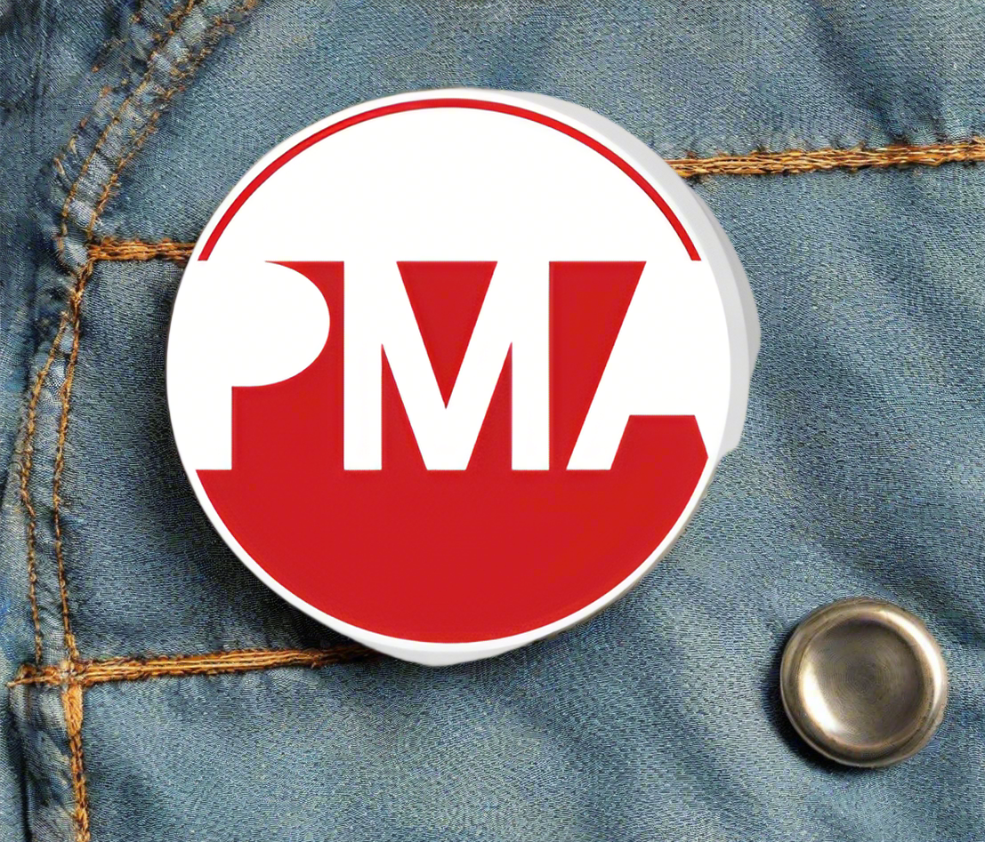 Acrylic PMA Logo Pin