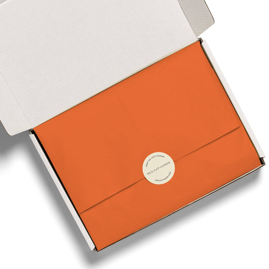 Neon Orange tissue paper: 8 Sheets - PMA Store at the Portland Museum of Art, Maine