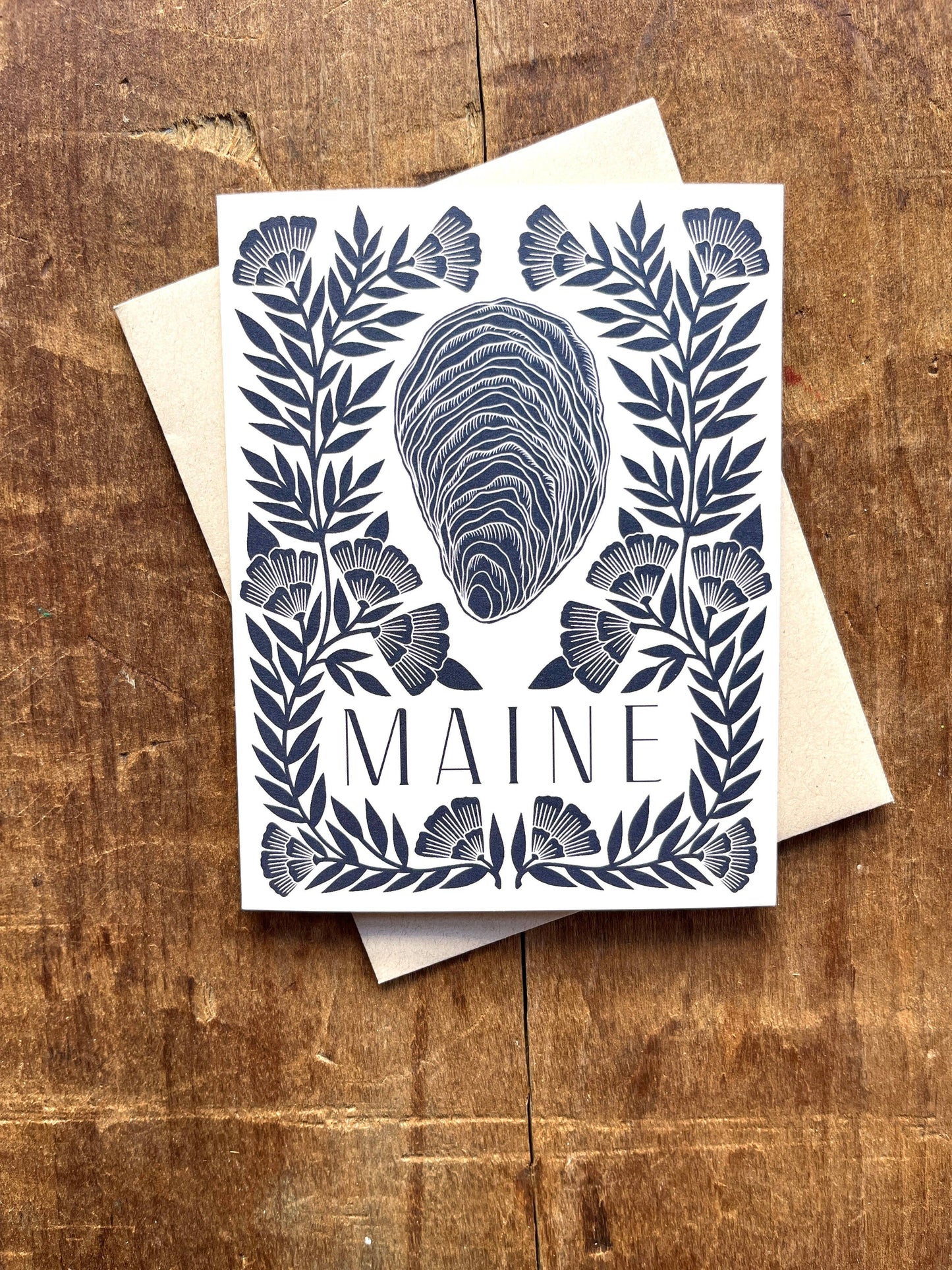 Katharine Watson - Maine Oyster Greeting Card: Single Card - PMA Store at the Portland Museum of Art, Maine
