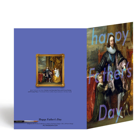 "Happy Father's Day" (king) A6 card: Recycled white envelopes - PMA Store at the Portland Museum of Art, Maine