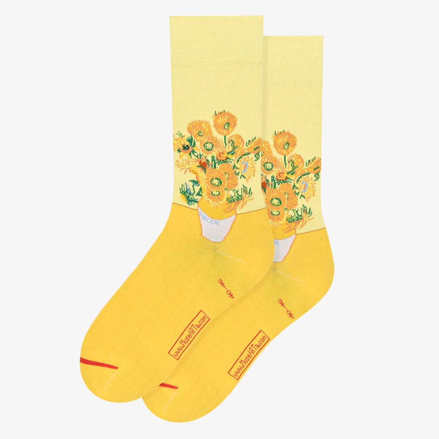 ART SOX - MuseARTa GmbH - Vincent van Gogh - Sunflowers: Yellow / EU 40-46 | UK 6½-11 | US 9-13½ - PMA Store at the Portland Museum of Art, Maine