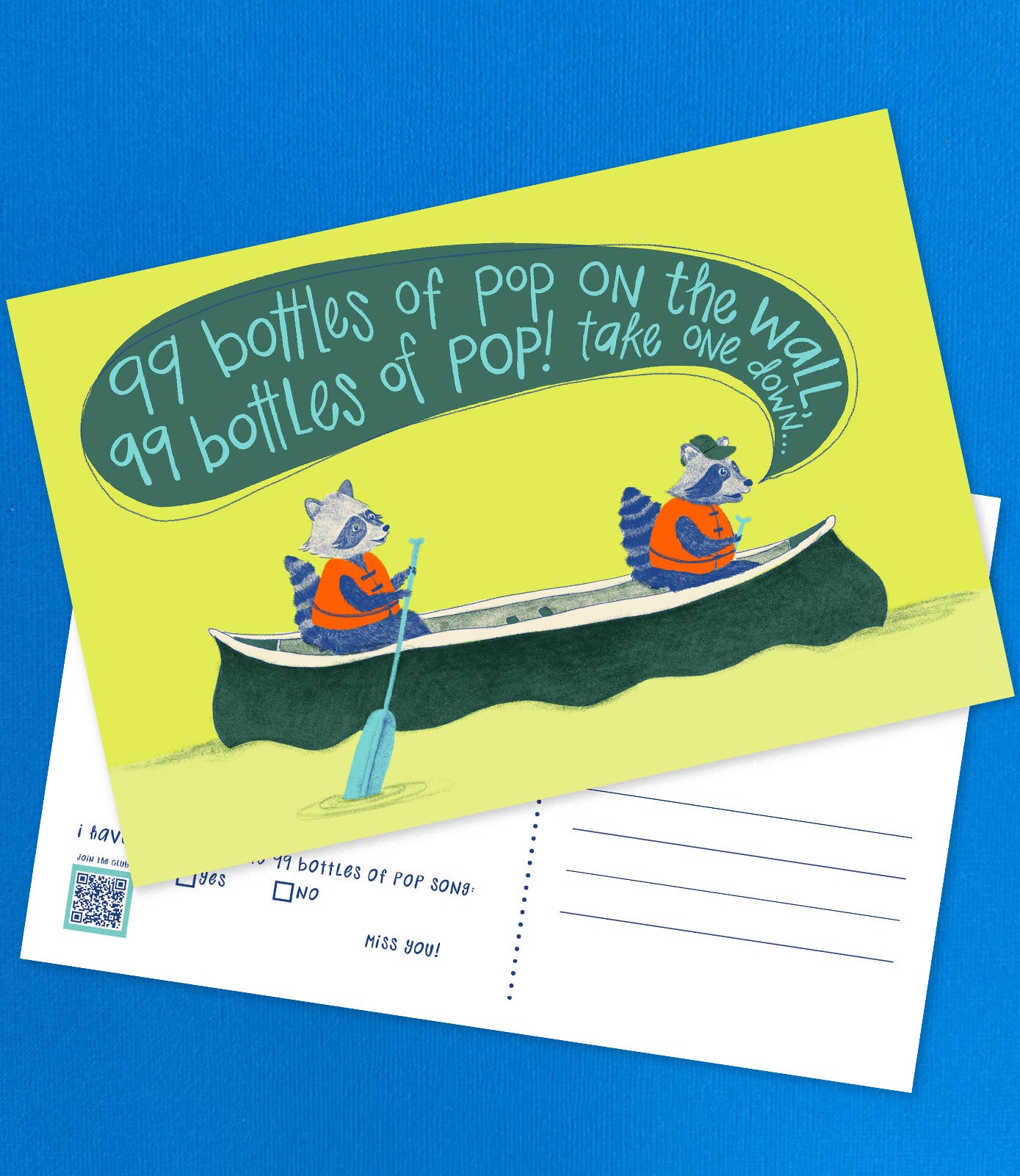 Avery Reed - Raccoon Canoe Postcard | 4x6