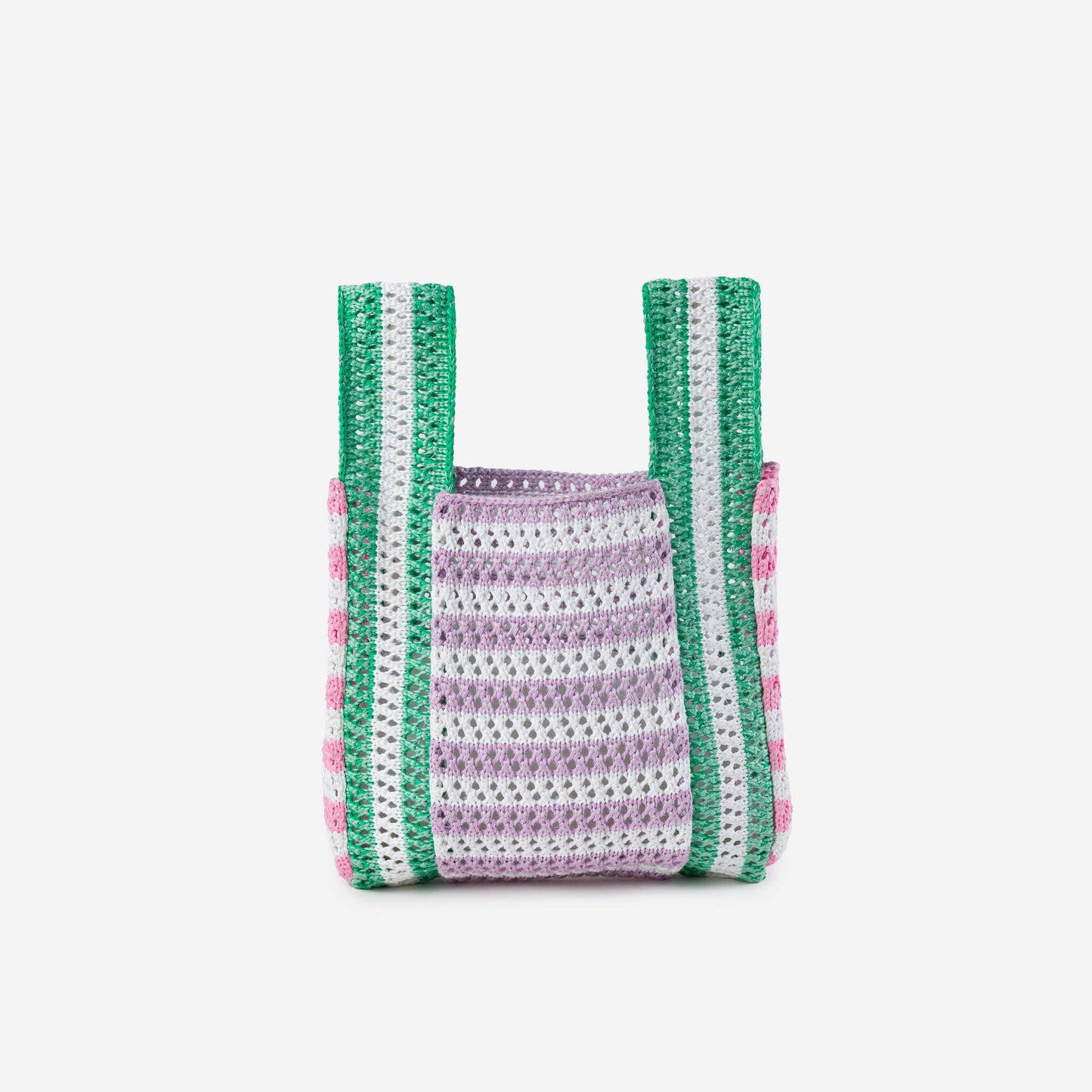 Stripe Mini Raffia Bag: Kelly Lilac - PMA Store at the Portland Museum of Art, Maine
