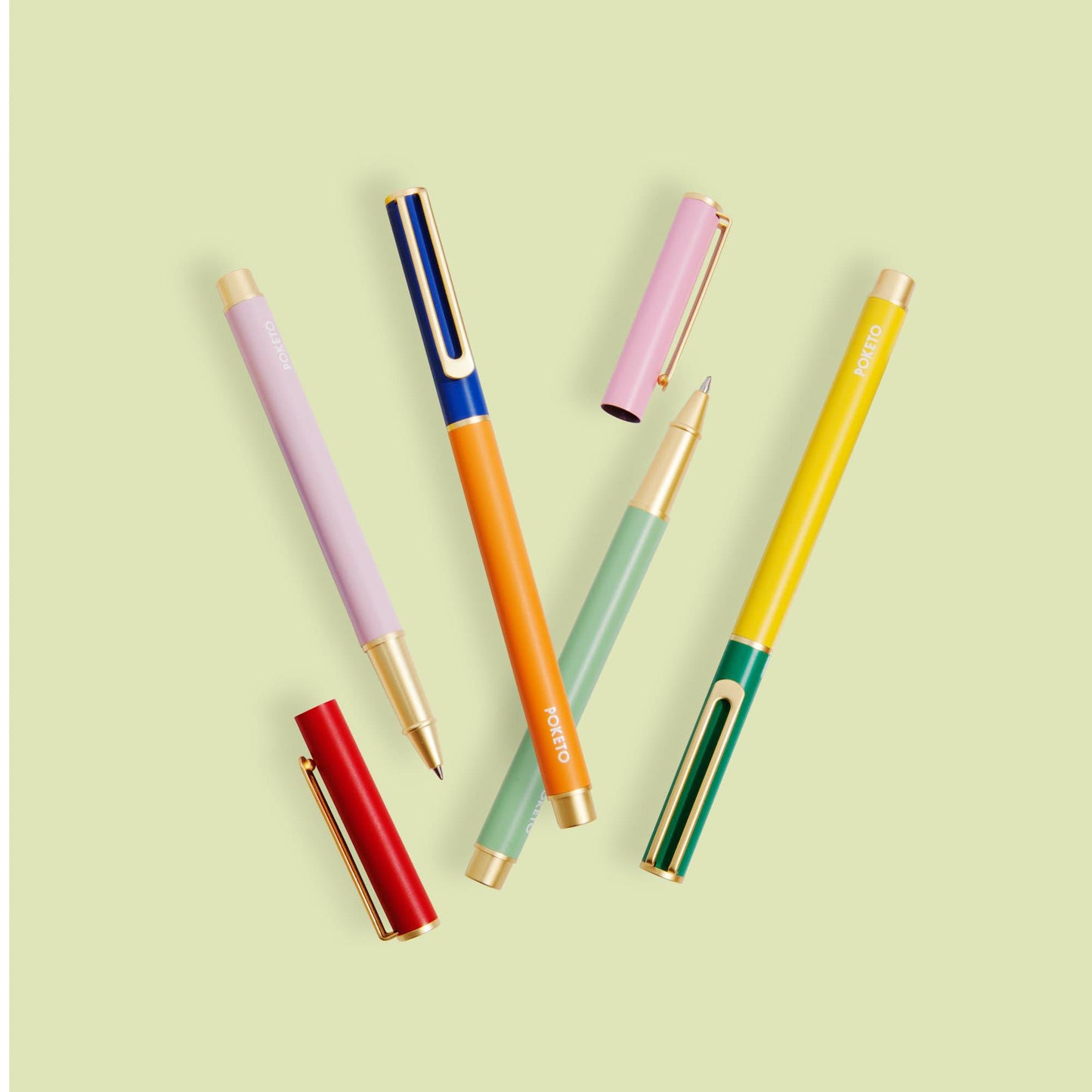 Poketo - Colorblock Cap Pen: Set of 4 - PMA Store at the Portland Museum of Art, Maine