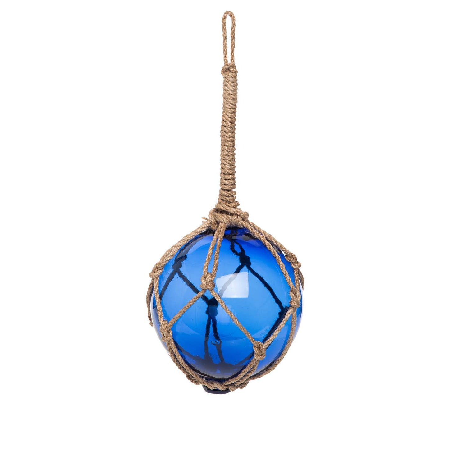 Beachcombers - Fishing Float Glass Cobalt Blue Ball With Rope