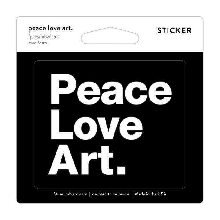 Peace Love Art Sticker - PMA Store at the Portland Museum of Art, Maine