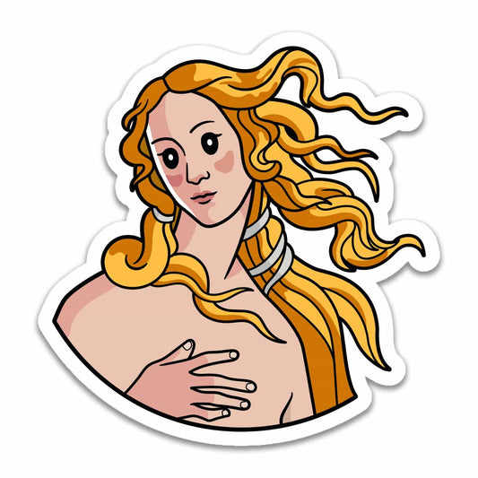 Today is Art Day - Sticker - Birth of Venus - Sandro Botticelli - PMA Store at the Portland Museum of Art, Maine