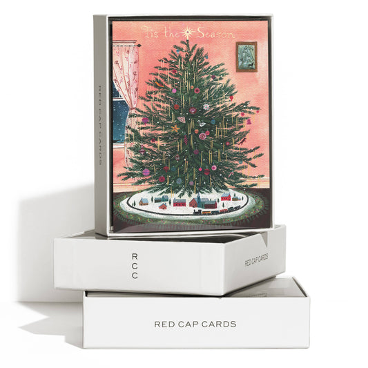 Tinsel Tree holiday greeting card: Single - PMA Store at the Portland Museum of Art, Maine
