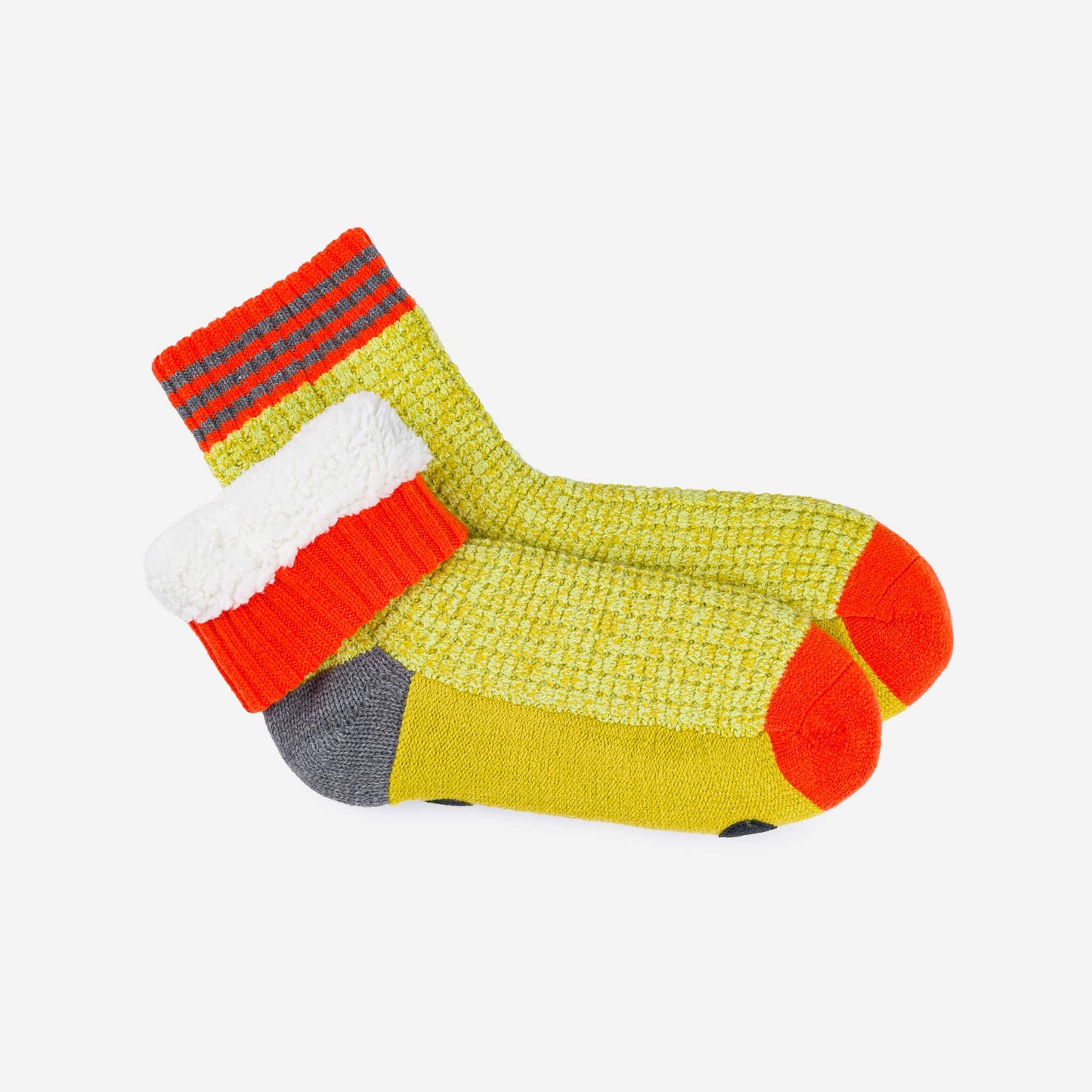 Varsity Knit House Socks: Golden Olive / L/XL - W 9.5-12.5<br>M 8-11 - PMA Store at the Portland Museum of Art, Maine