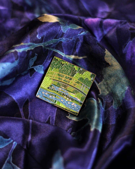 Pin Museum - Water Lilies and Japanese Bridge • Enamel Pin - PMA Store at the Portland Museum of Art, Maine