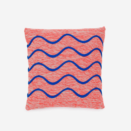 Squiggle Stripe Pillow Cover: Golden Olive Wine - PMA Store at the Portland Museum of Art, Maine