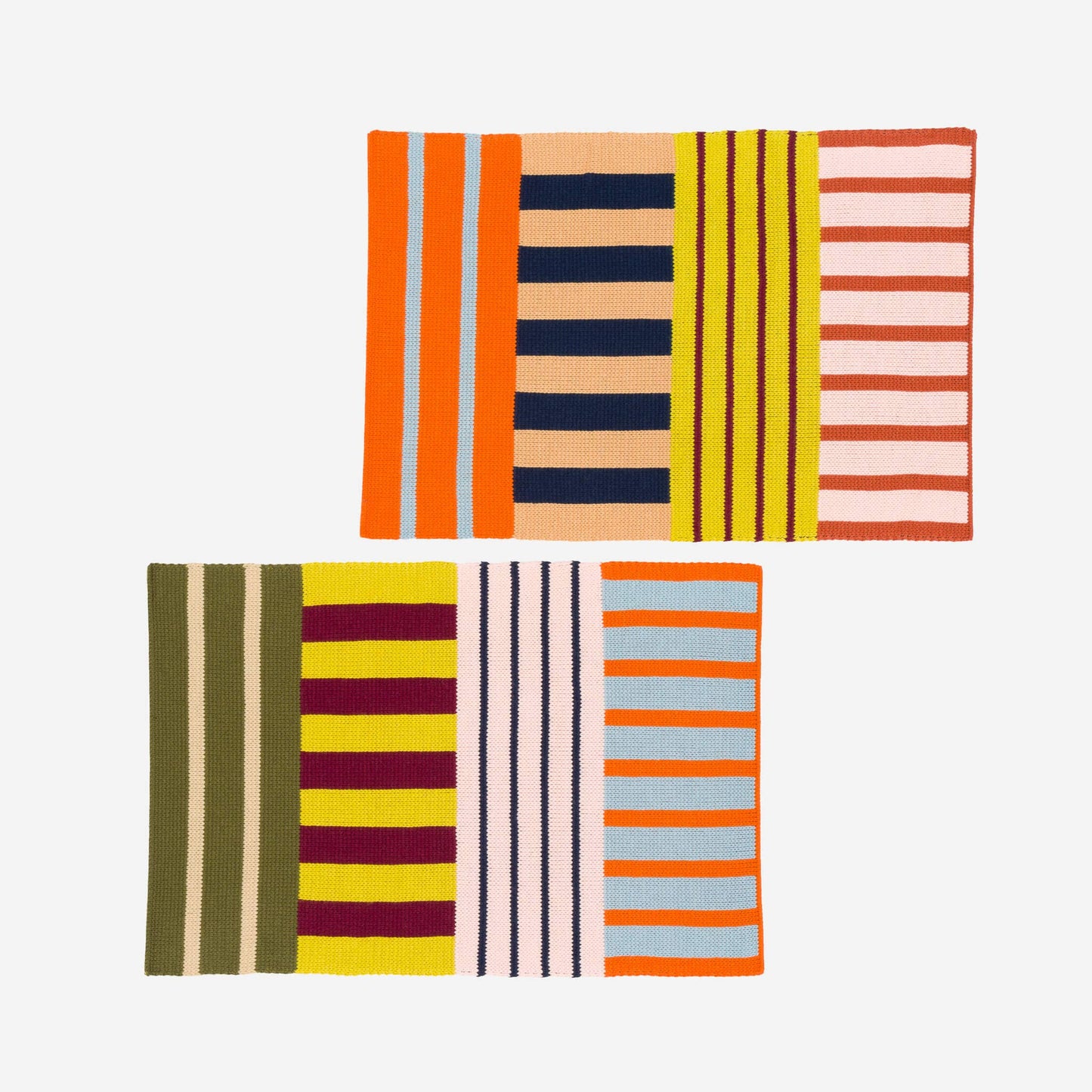 Patchwork Stripe Placemat Set: Desert - PMA Store at the Portland Museum of Art, Maine