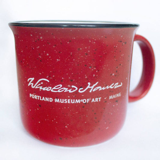 Mug: Homer Red Ceramic Camp Mug - PMA Store at the Portland Museum of Art, Maine