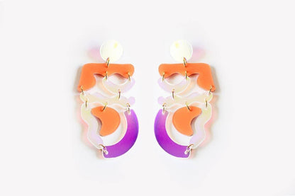 Ecoresin Squiggle Mania Earrings: Nude Solar - PMA Store at the Portland Museum of Art, Maine