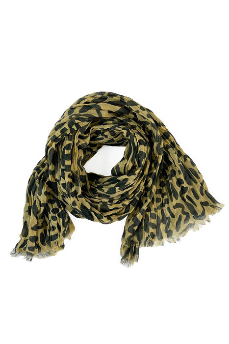 See Design - Cotton Scarf: Sonnet Black/Khaki