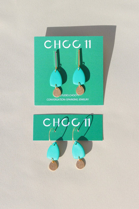 BONNIE EARRING: Azure / Bar posts