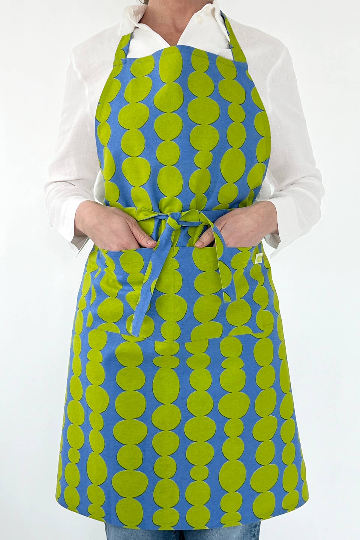Apron: Globe Aqua/Green - PMA Store at the Portland Museum of Art, Maine