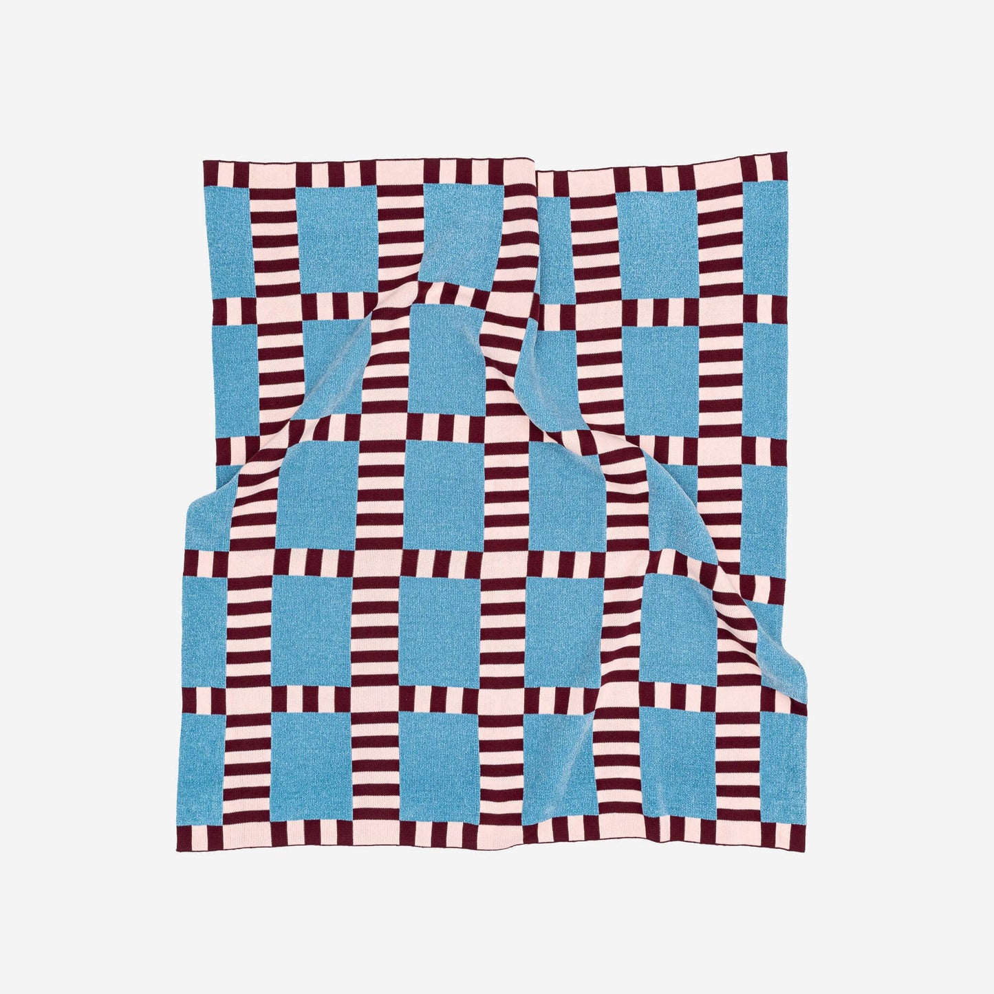 VERLOOP | knits - Tile Patch Chenille Throw: Peach - PMA Store at the Portland Museum of Art, Maine