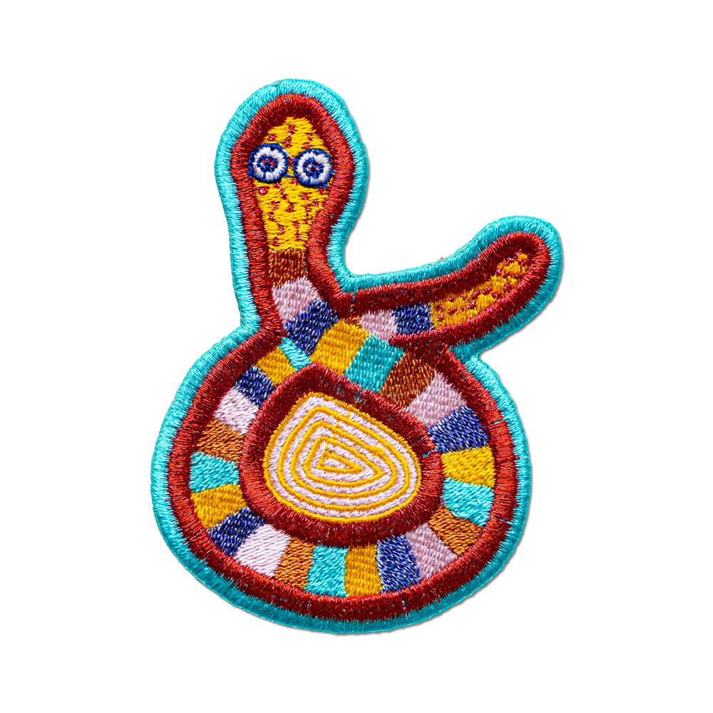 Apply Stickers - Snake Iron by Jeffrey Gibson - Iron-On Patch - PMA Store at the Portland Museum of Art, Maine