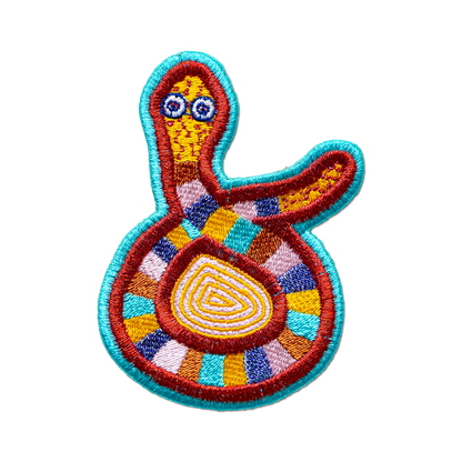 Apply Stickers - Snake Iron by Jeffrey Gibson - Iron-On Patch - PMA Store at the Portland Museum of Art, Maine