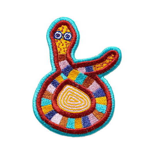 Apply Stickers - Snake Iron by Jeffrey Gibson - Iron-On Patch - PMA Store at the Portland Museum of Art, Maine