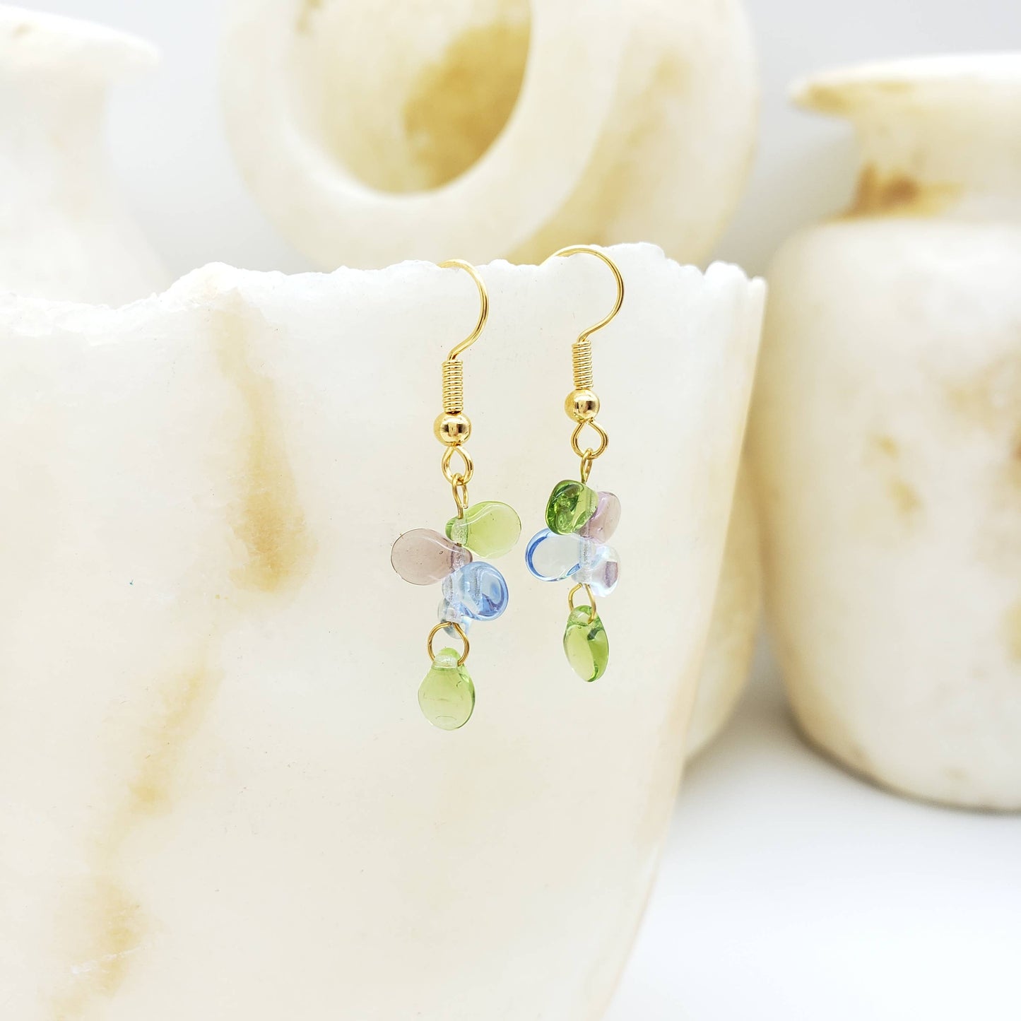 Monet Inspired Glass Petal Earrings - PMA Store at the Portland Museum of Art, Maine