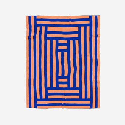 Columns Throw: Cobalt - PMA Store at the Portland Museum of Art, Maine