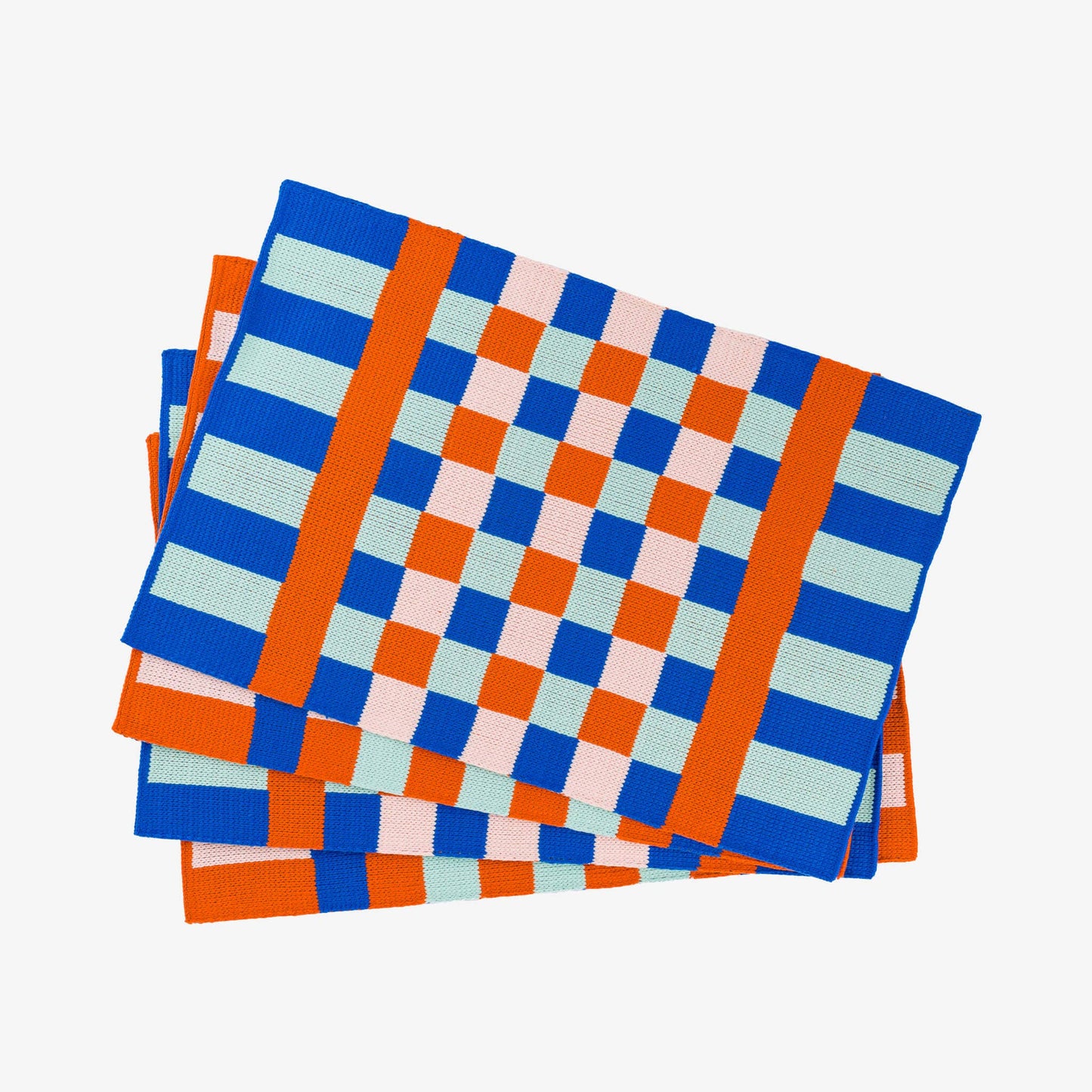 Square Square Placemat Set: Peach Lime - PMA Store at the Portland Museum of Art, Maine
