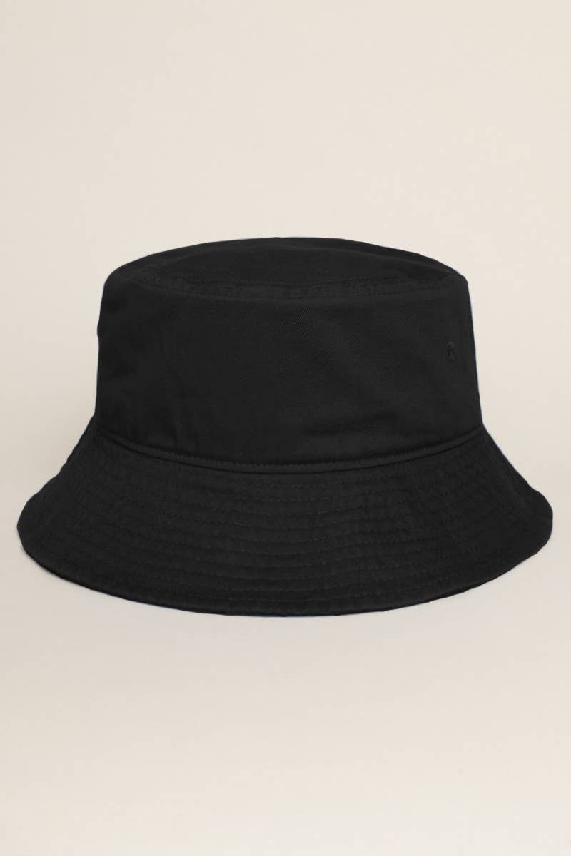 Fashion City - Solid Color Cotton Bucket Fisherman Hats: GREENTEA / S/M