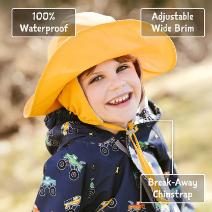 Jan & Jul - Yellow | Kids Waterproof Rain Hats: L - PMA Store at the Portland Museum of Art, Maine