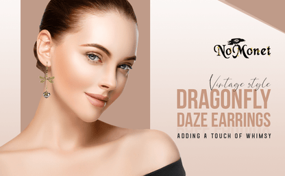 NoMonet - Fairyland: Dragonfly Daze Earrings Artisan Painted Filigree : Gold And Green - PMA Store at the Portland Museum of Art, Maine