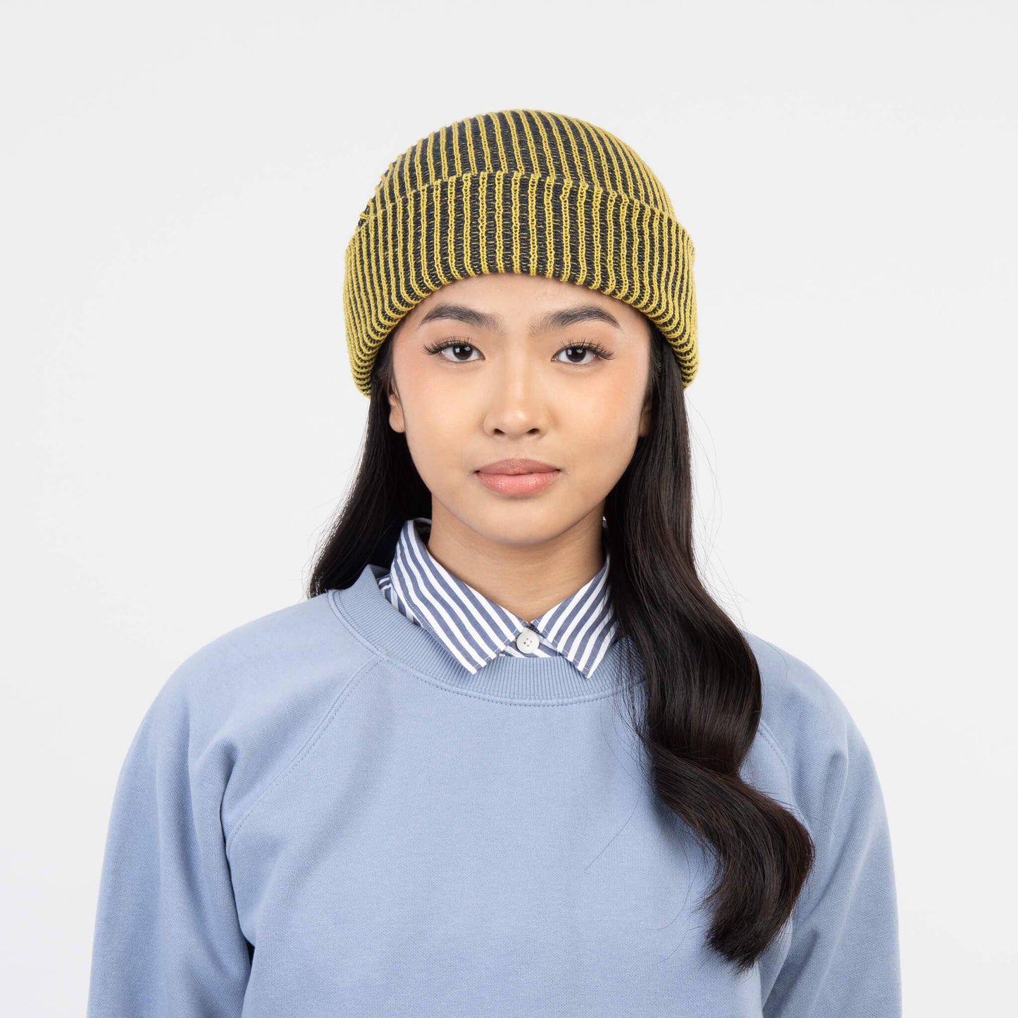 Simple Rib Knit Beanie: Peach Lime - PMA Store at the Portland Museum of Art, Maine