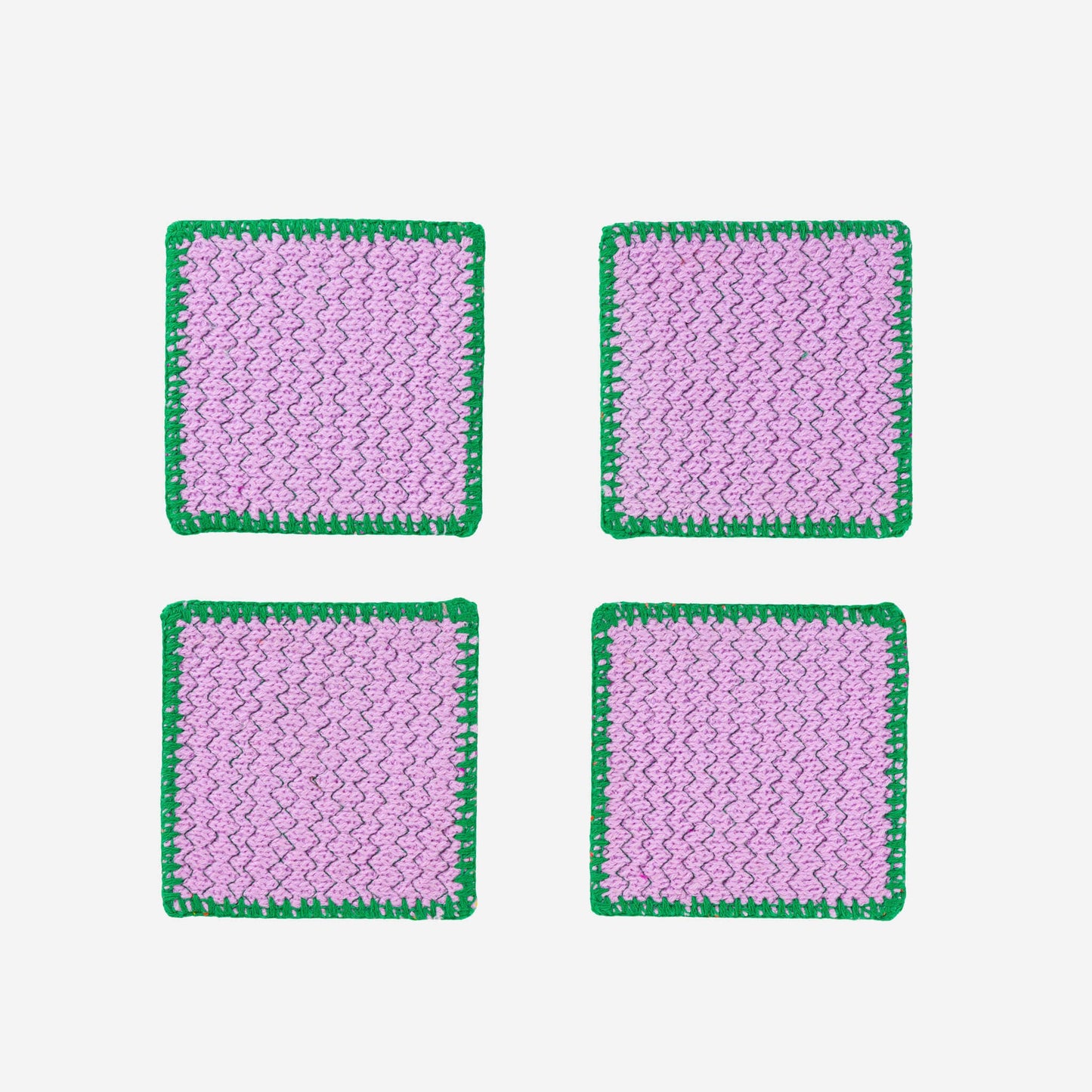 Scrap Mix Coaster Set: Kelly Lilac - PMA Store at the Portland Museum of Art, Maine