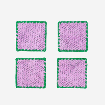 Scrap Mix Coaster Set: Kelly Lilac - PMA Store at the Portland Museum of Art, Maine
