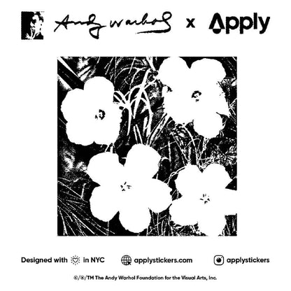 Flowers by Andy Warhol - Sheet of 9 Kiss-Cut Stickers - PMA Store at the Portland Museum of Art, Maine
