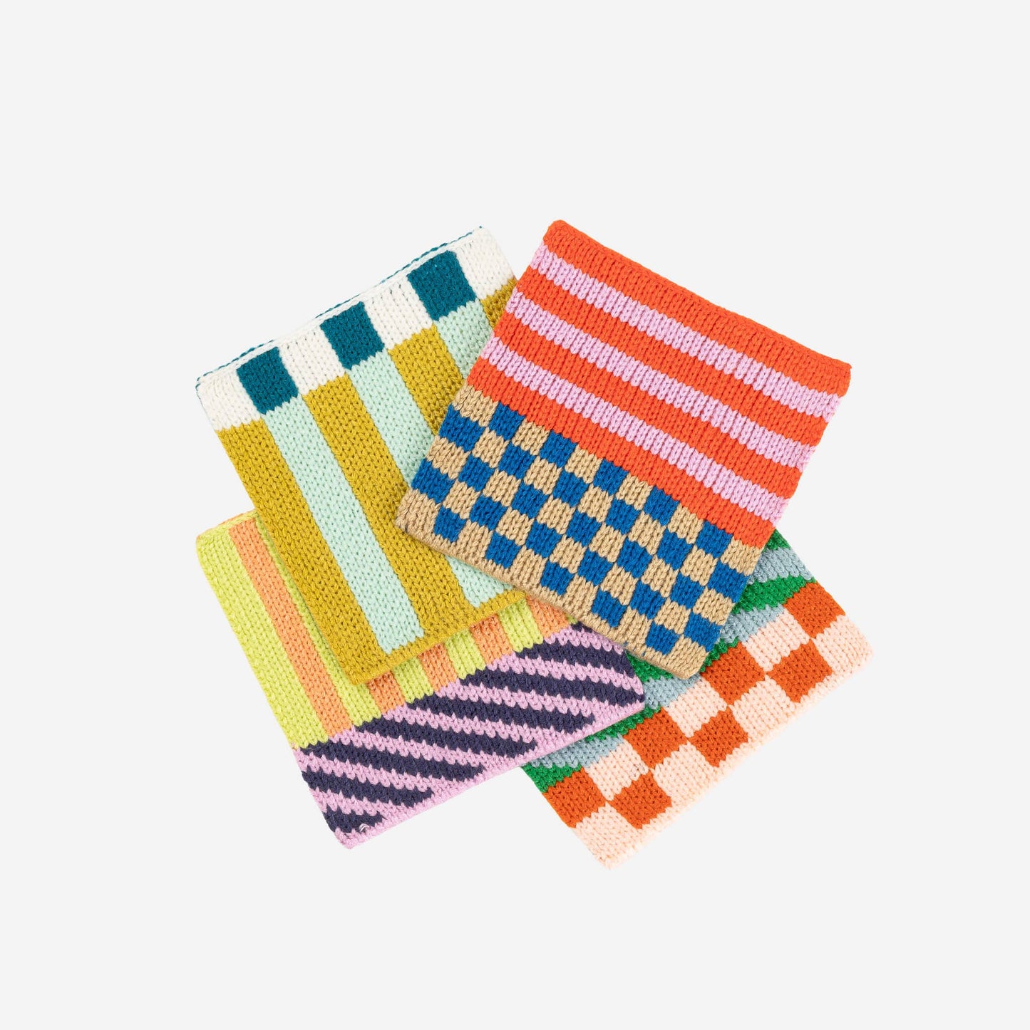 VERLOOP | knits - Pattern Patch Coaster Set: Rainbow