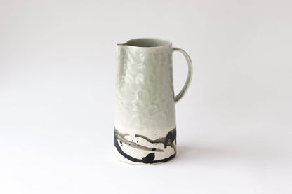 Elizabeth Benotti Ceramics - Splatter Pitcher: Seafoam - PMA Store at the Portland Museum of Art, Maine