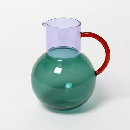 Block Design US - Pablo Glass Jug - Large: Pink Yellow Green